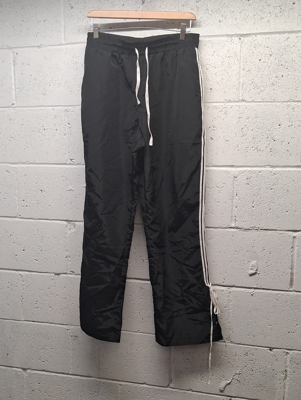Womens Jolie & Joy Black Track Pants with Side Stripes